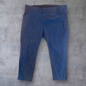 Navy Women's WOW Pull-On Cropped Plus Size Pants. Size 22
